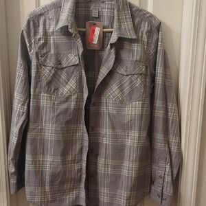 Women's Large Carhartt Gray Plaid Shirt